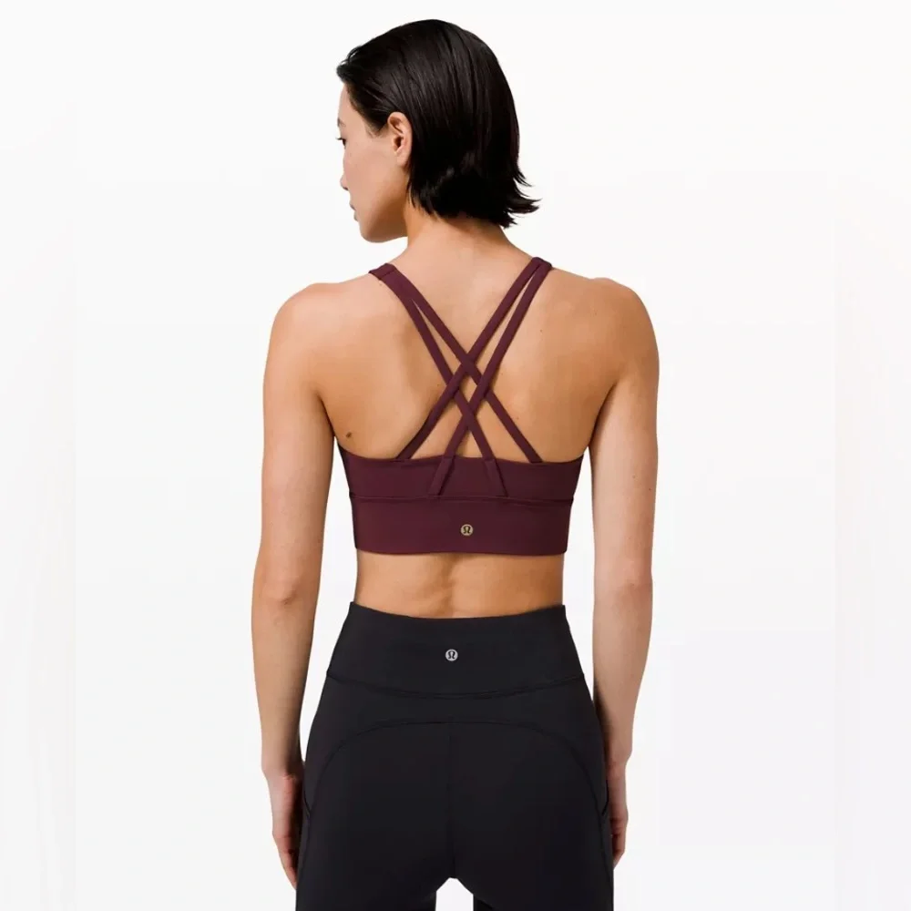 SOLDLululemonRARE NWOTđEnergy Bra High-Neck Longlineâ¨Lunar New Year Cassisâ¨sz 4 - Picture 5 of 16